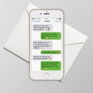 Iphone invitation guld