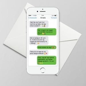 IPhone invitation hvid