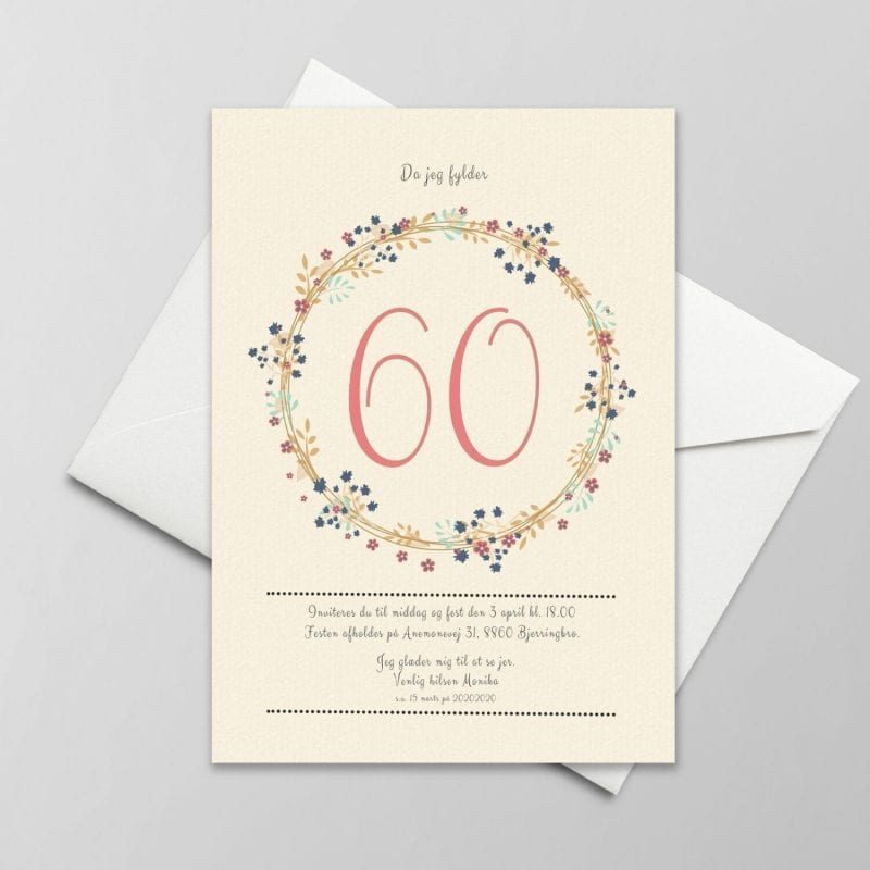 60 års fødselsdag invitation