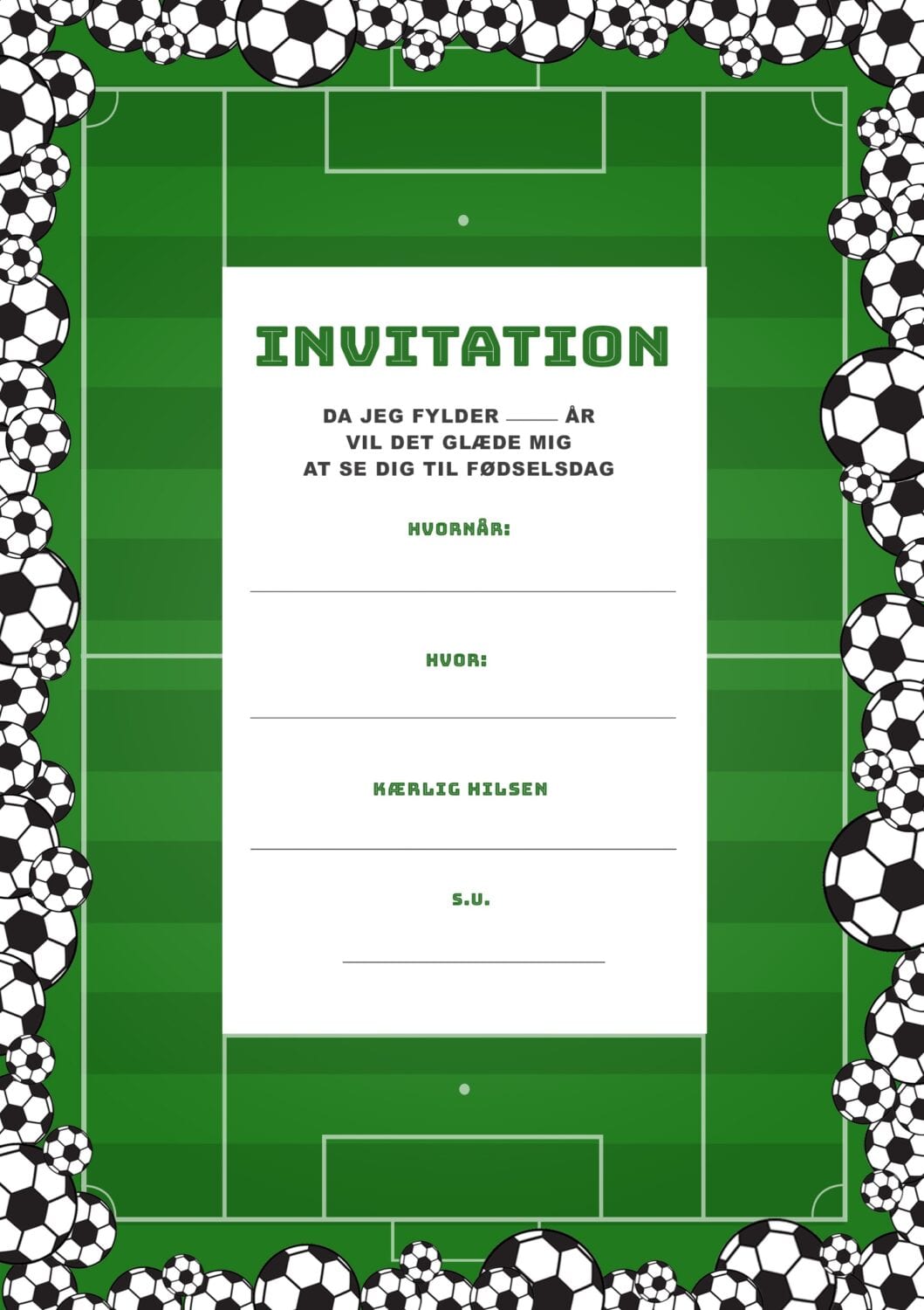 Fodbold Gratis invitation