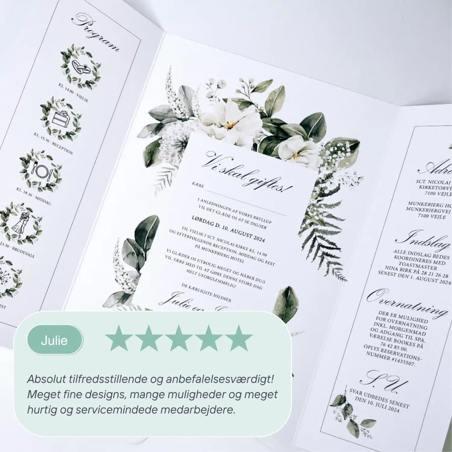 Bryllupsinvitation | Portefals | Fair Ivory - Billede 2