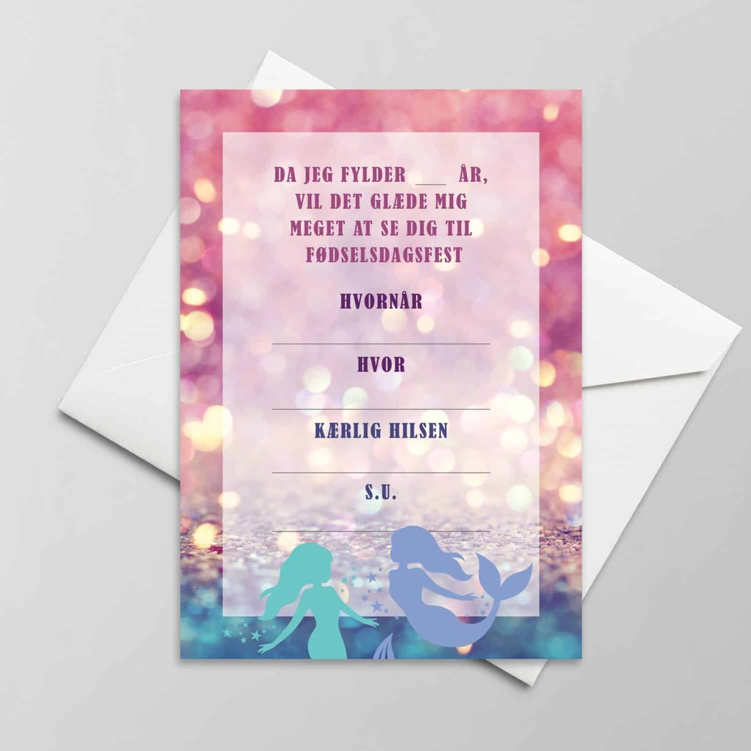 Gratis invitation havfruer