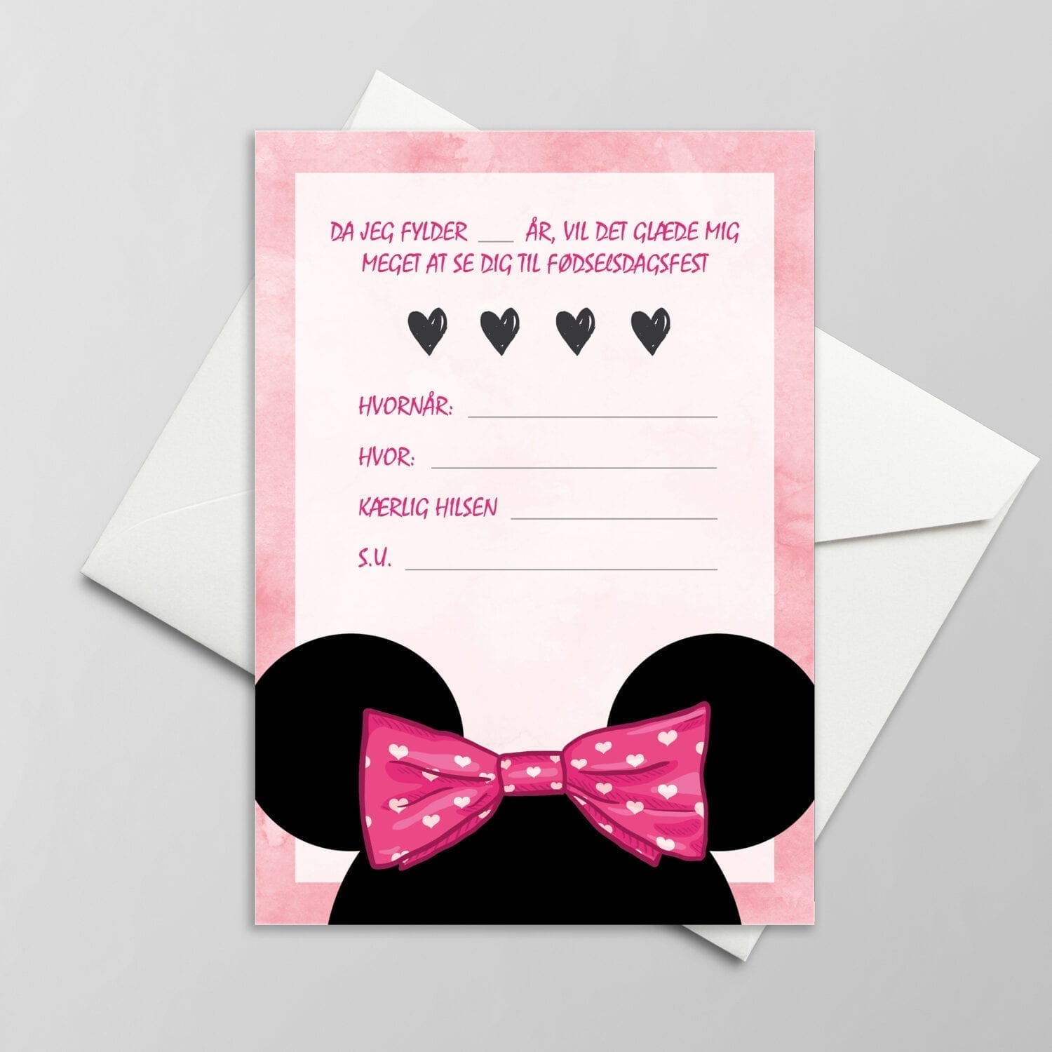 Gratis invitation Minnie mouse