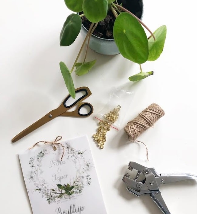 Nittetang brugt på greenery kaler design