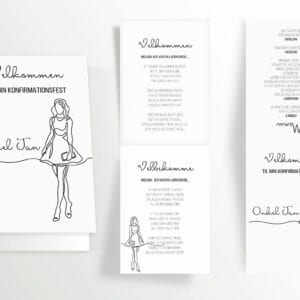 Girly Lines - Foldet A6 - indersider
