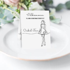 Girly Lines - Foldet A6 - på tallerken