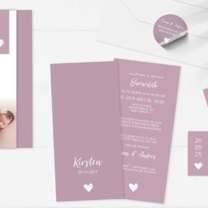 Invitation pige lilla