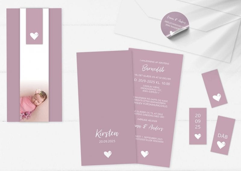 Invitation pige lilla