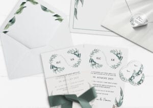 Bryllupsinvitation | A5/A6 | Eucalyptus Delight