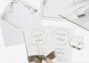 Bryllupsinvitation | A5/A6 | Greenery Kalker