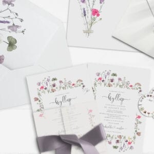 invitation pressed flowers vilde blomster
