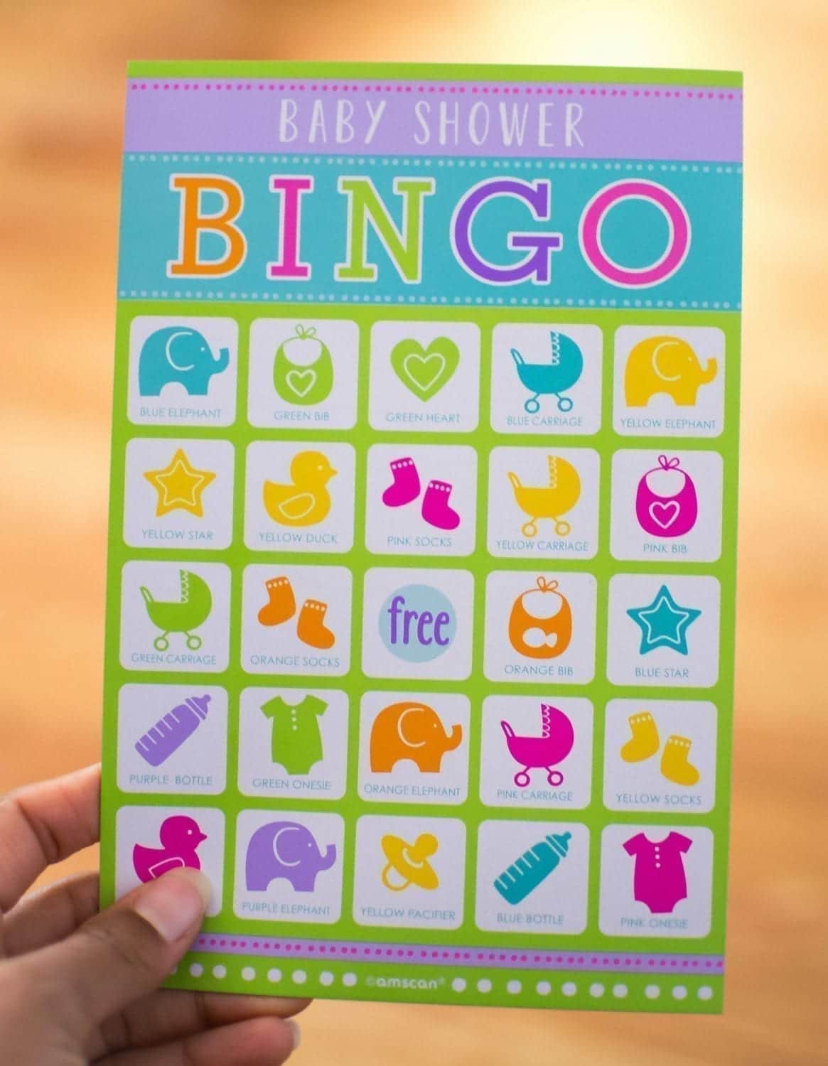 Babyshower Game. Baby Bingo. Leg