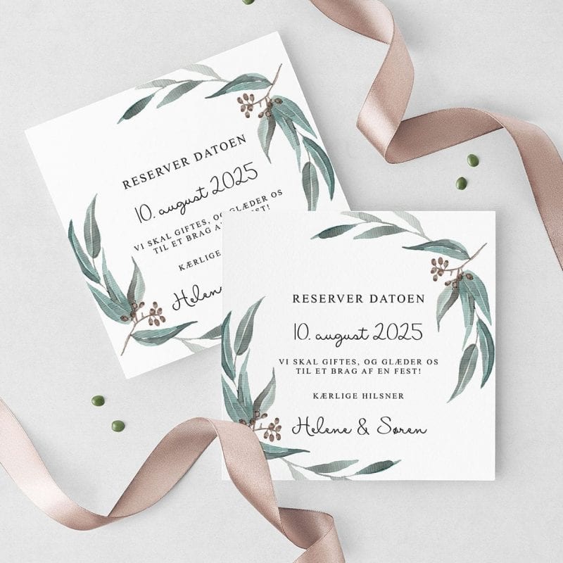 Save The Date Eucalyptus Delight