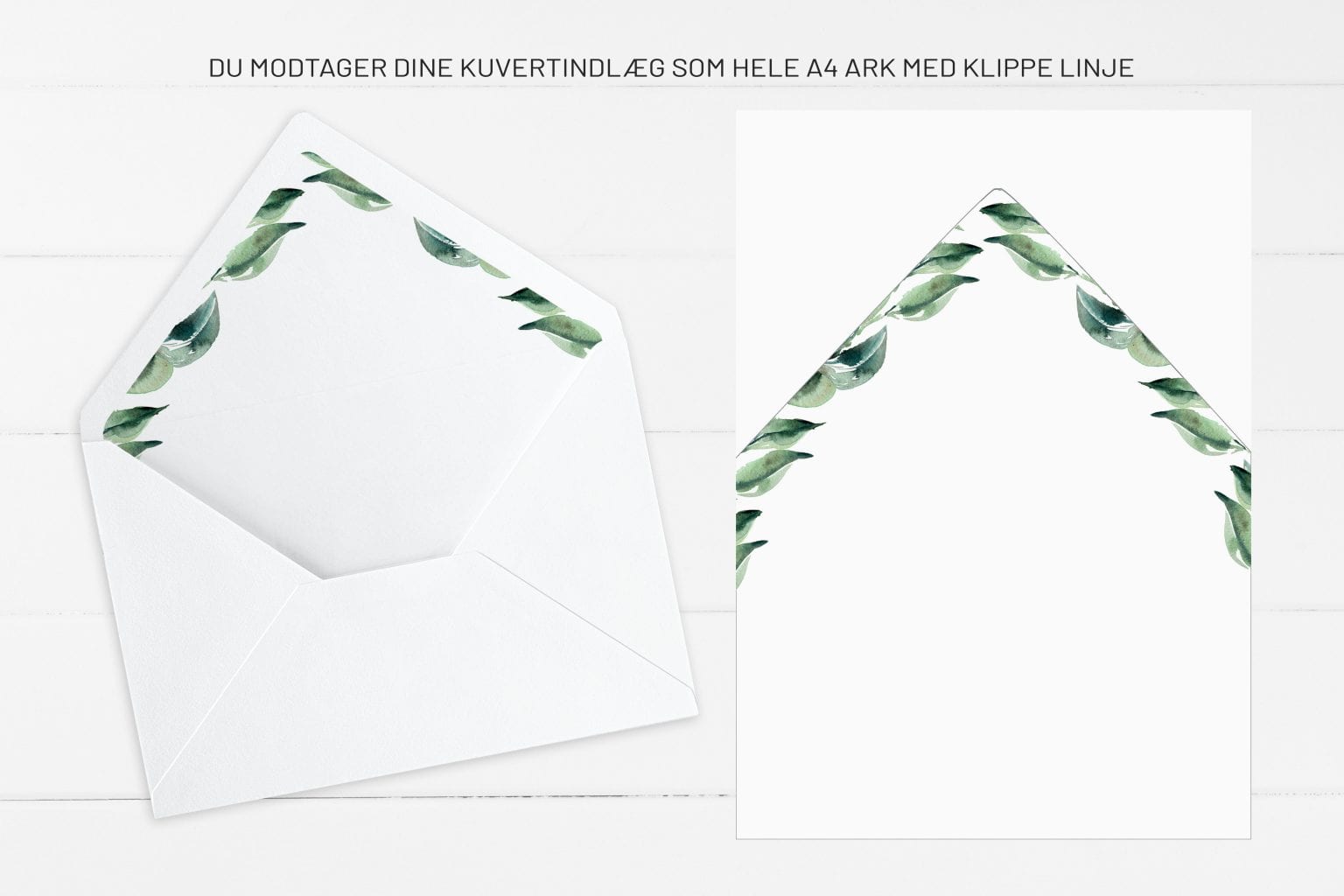 Eucalyptus Delight, kuvertindlæg, bryllup