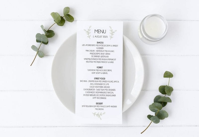 menu grene enkelt limb moss