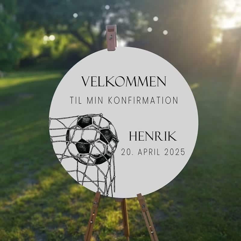 Soccer Goal, velkomstskilt, konfirmation