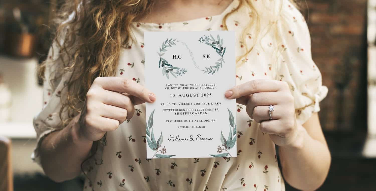 Eucalyptus delight A5 invitation