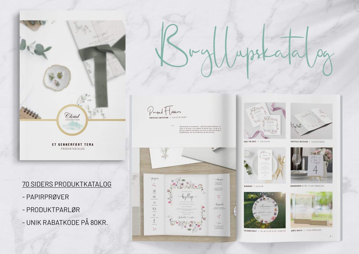 Bryllupskatalog 70 sider med unikke designs