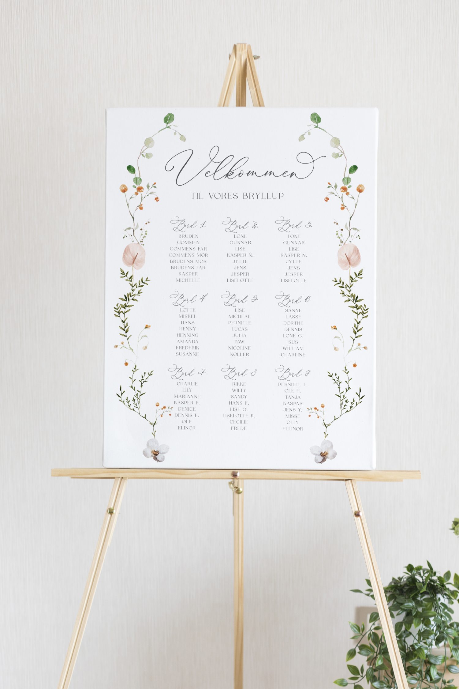 Pressed Flowers bordplan