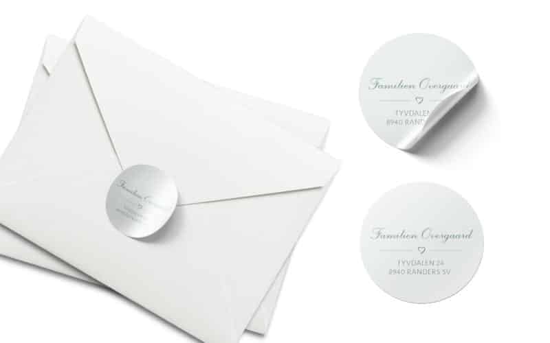 Noah sticker, lys blå og simpel sticker til dåbsinvitationer eller udsmykning til barnedåb