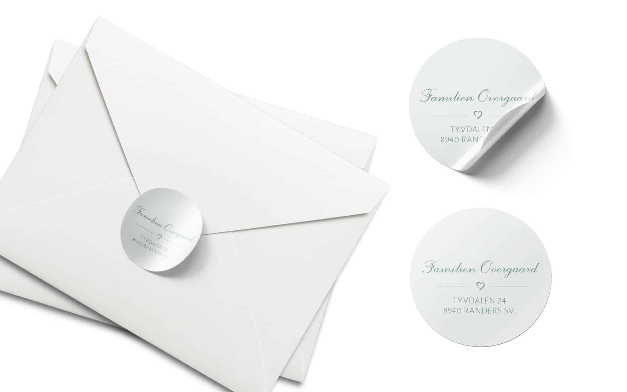 Noah sticker, lys blå og simpel sticker til dåbsinvitationer eller udsmykning til barnedåb