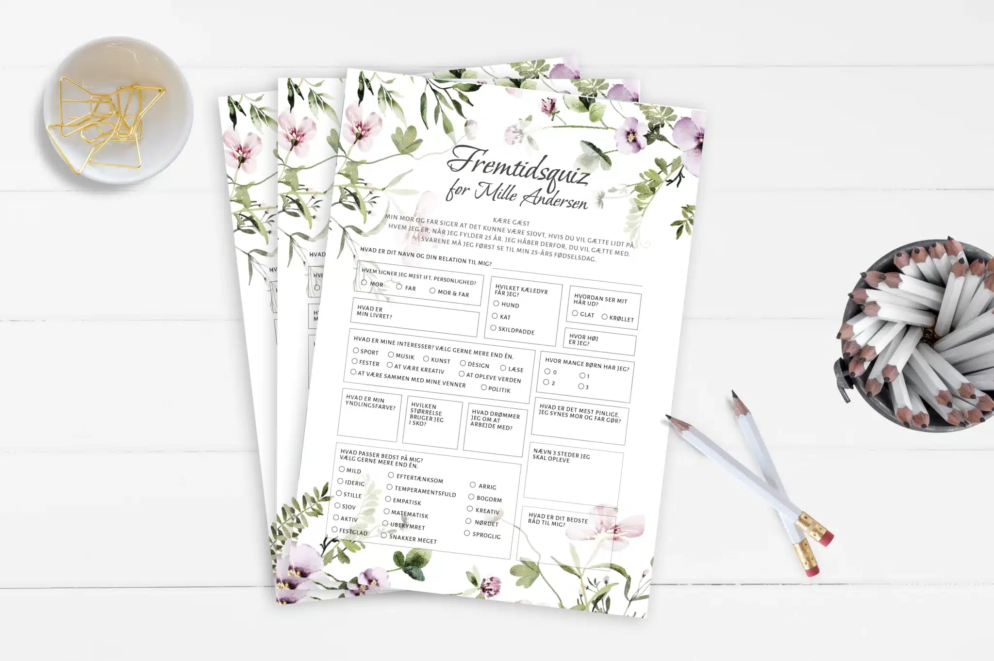 Konfirmationsquiz mockup pige