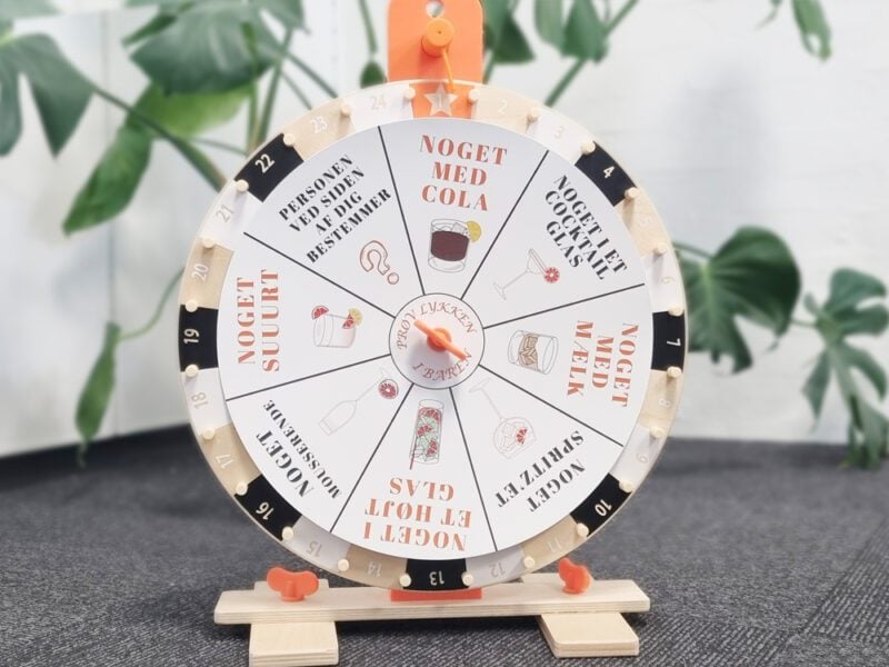 lykkehjul, spin the wheel, aktiviteter til bryllup