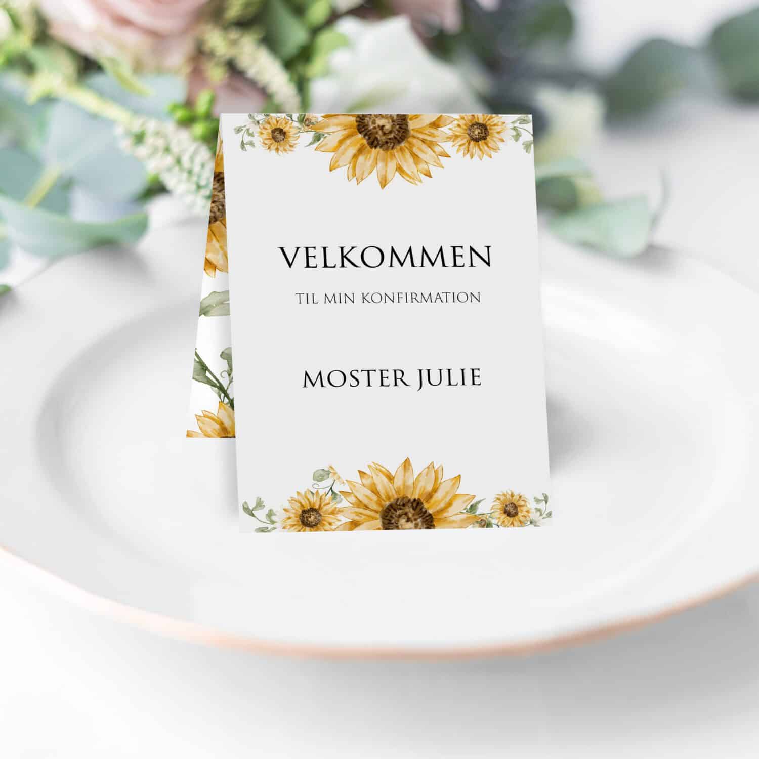 solsikke design, kombikort, festprodukter til konformation