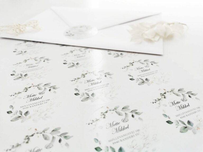 stickers til invitationer, afsender stickers