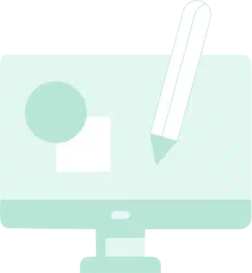 mintfarvet ikon computer