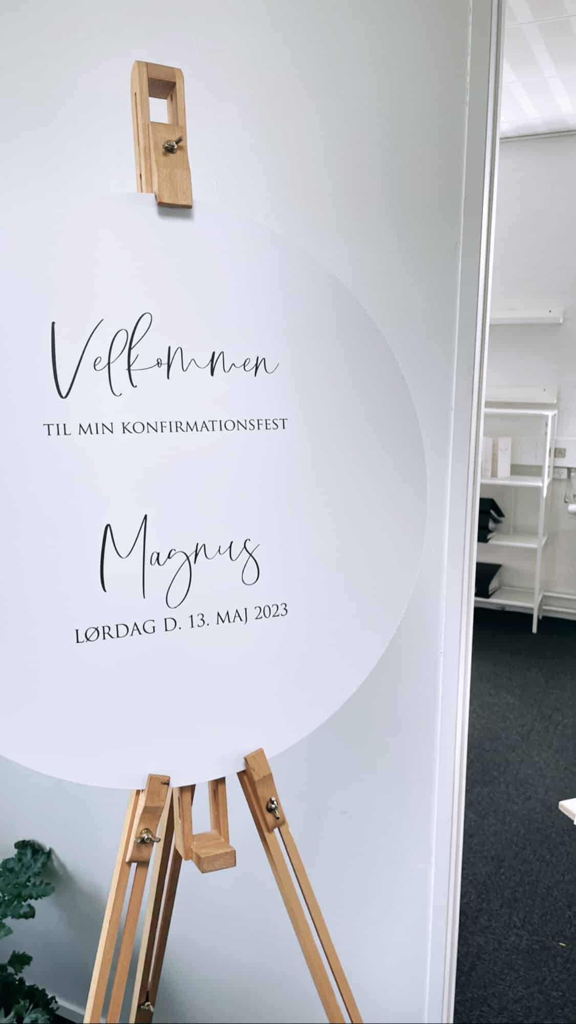 Velkomstskilt konfirmation