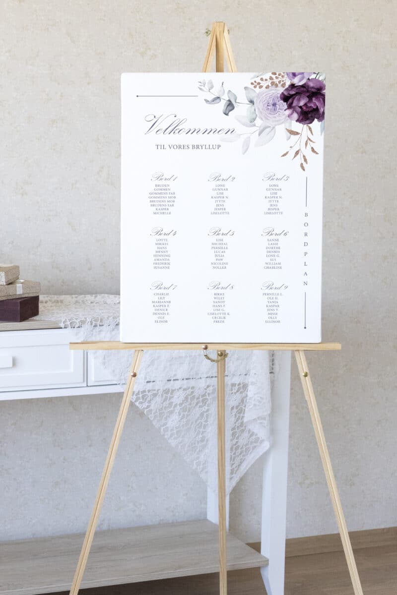 ENCHANTED IN VIOLET - BORDPLAN