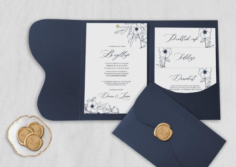 Nebula pocket fold invitation