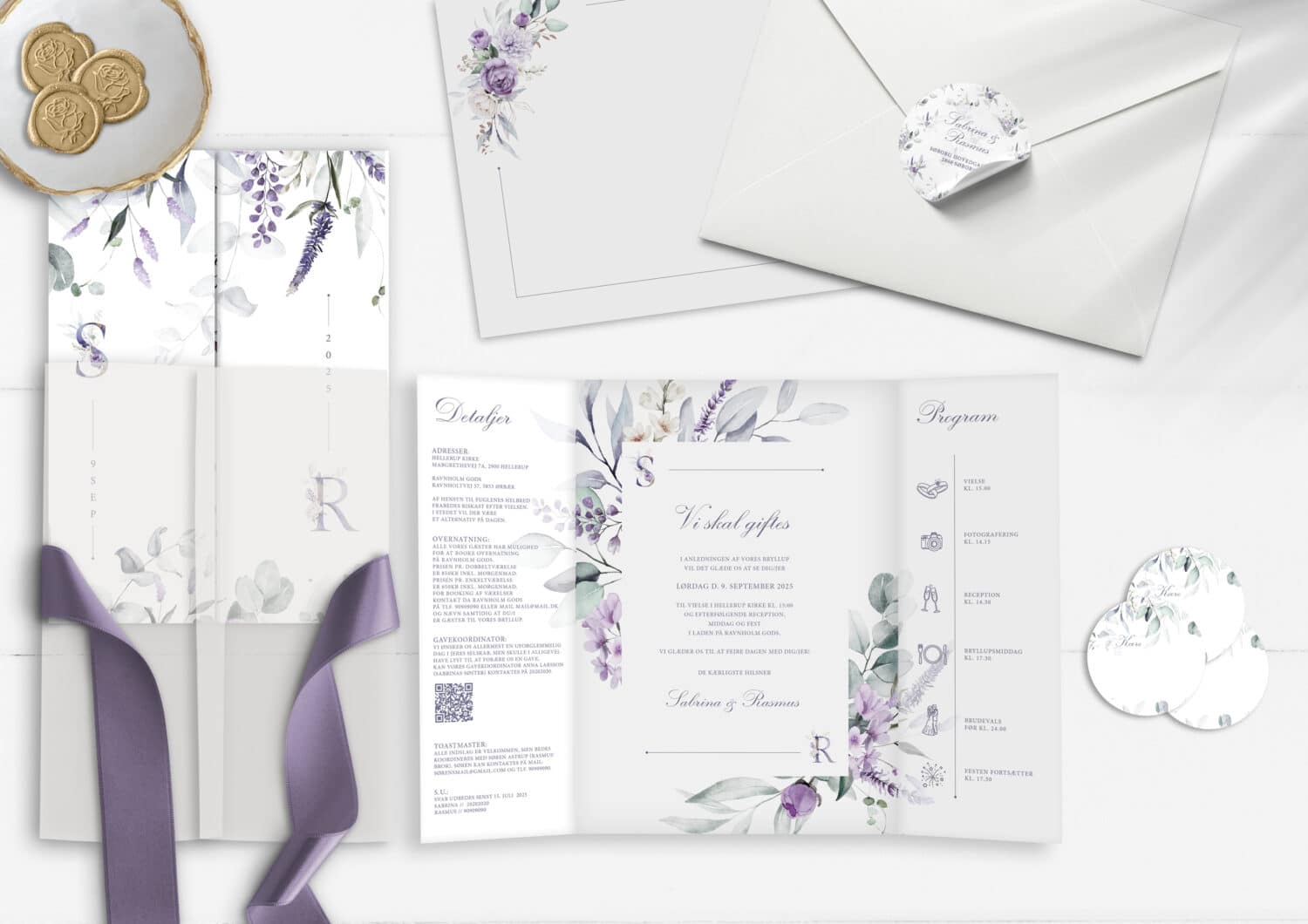 Bryllupsinvitation | Portefals | ENCHANTED IN VIOLET