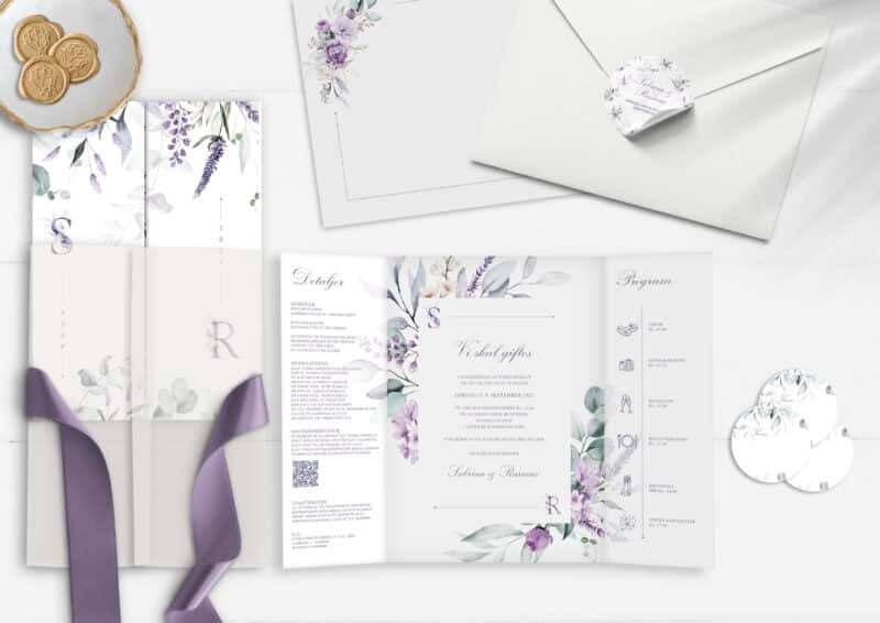 Bryllupsinvitation | Portefals | ENCHANTED IN VIOLET
