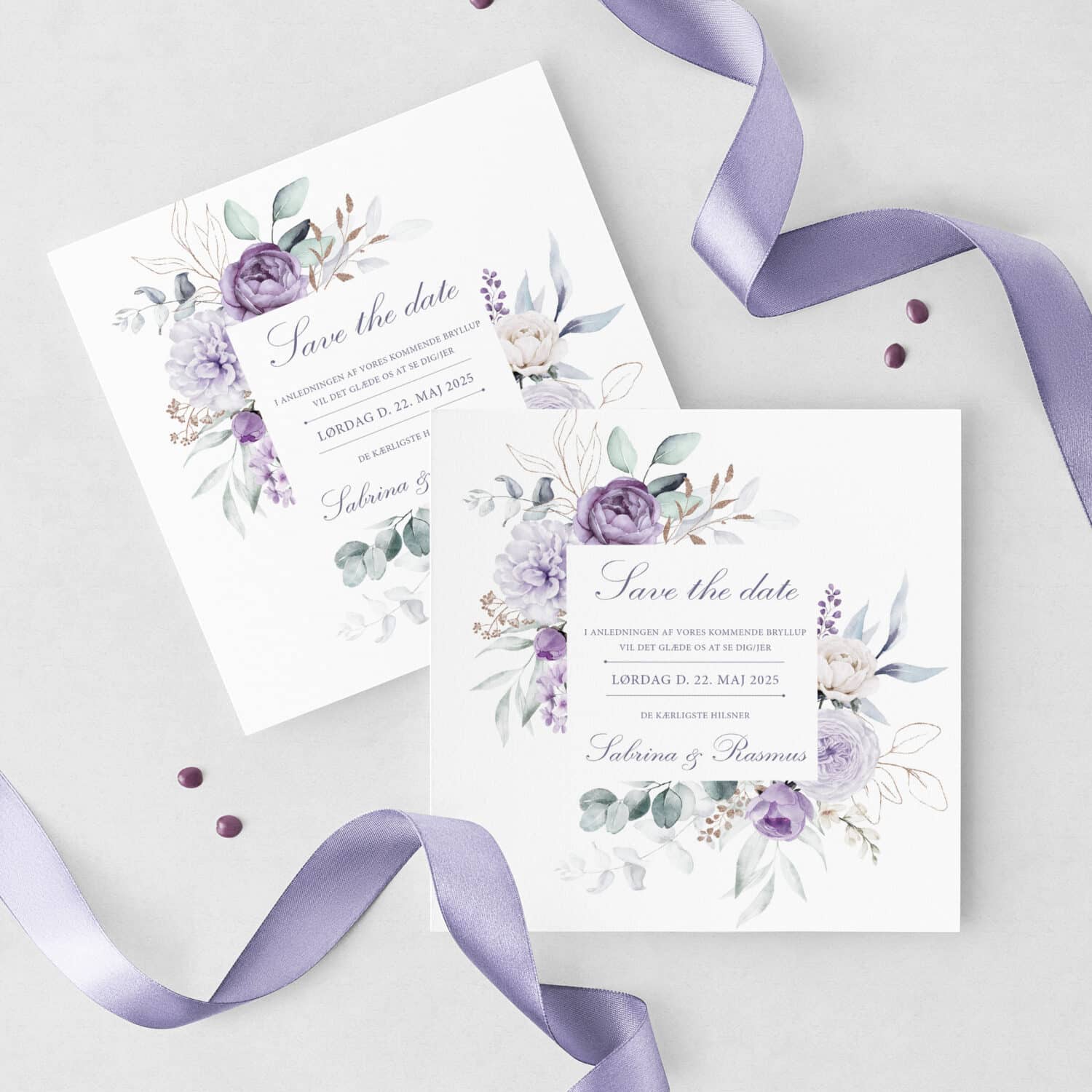Save the date kort | ENCHANTED IN VIOLET