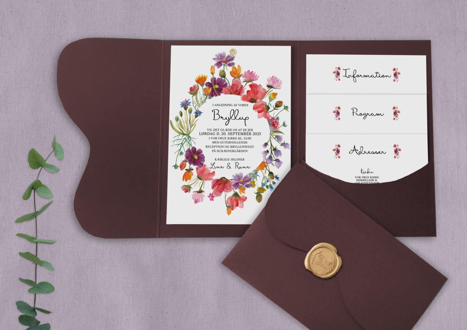 Wild flowers pocket fold