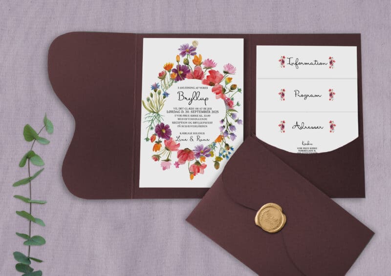 Wild flowers pocket fold