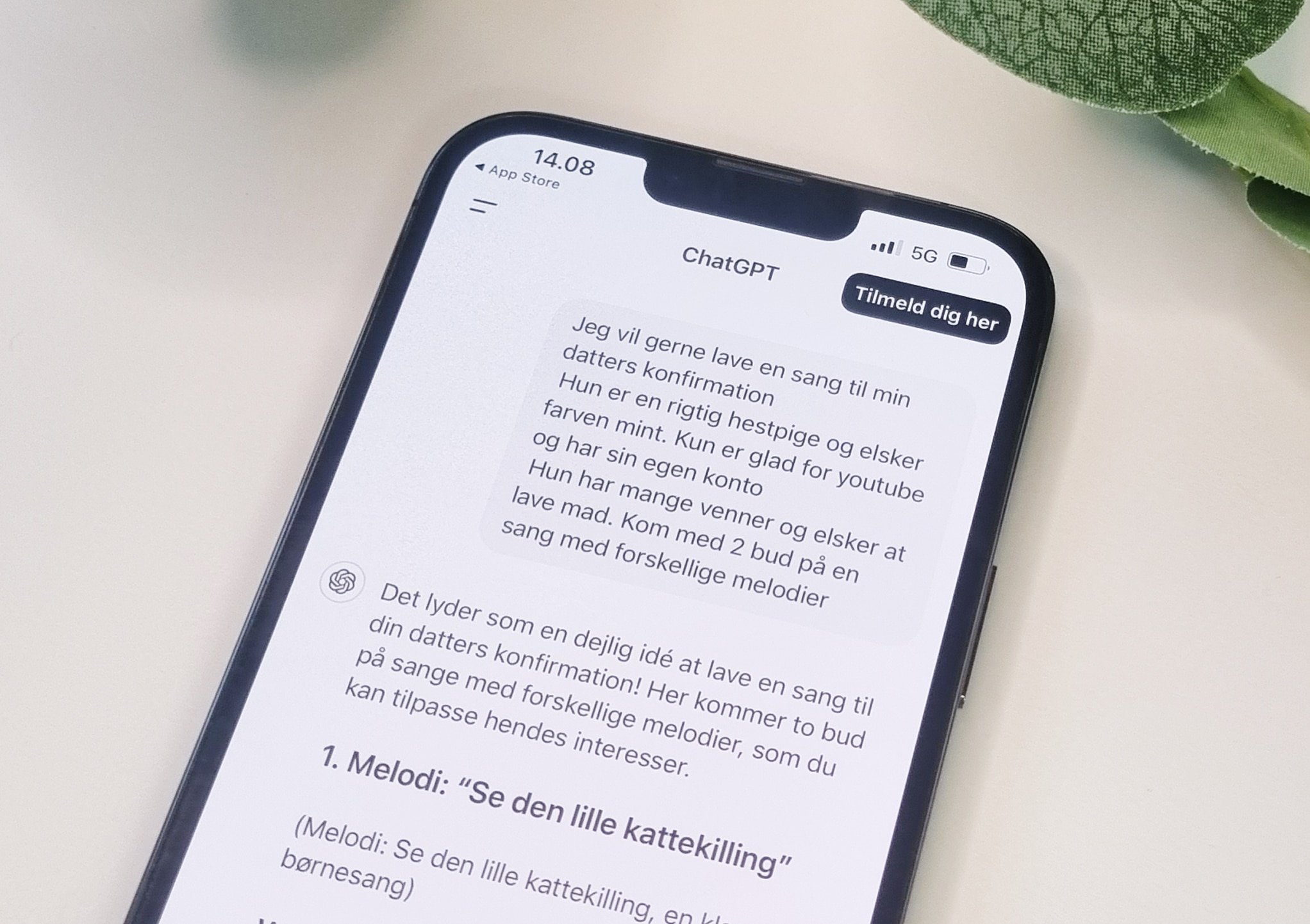 Konfirmationssang med chatgpt