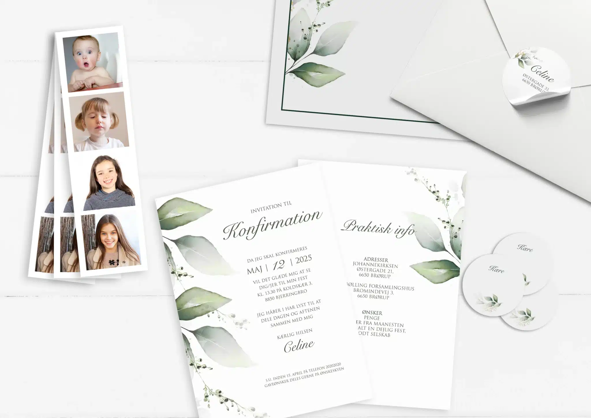 Dreamy spring snap - konfirmationsinvitation