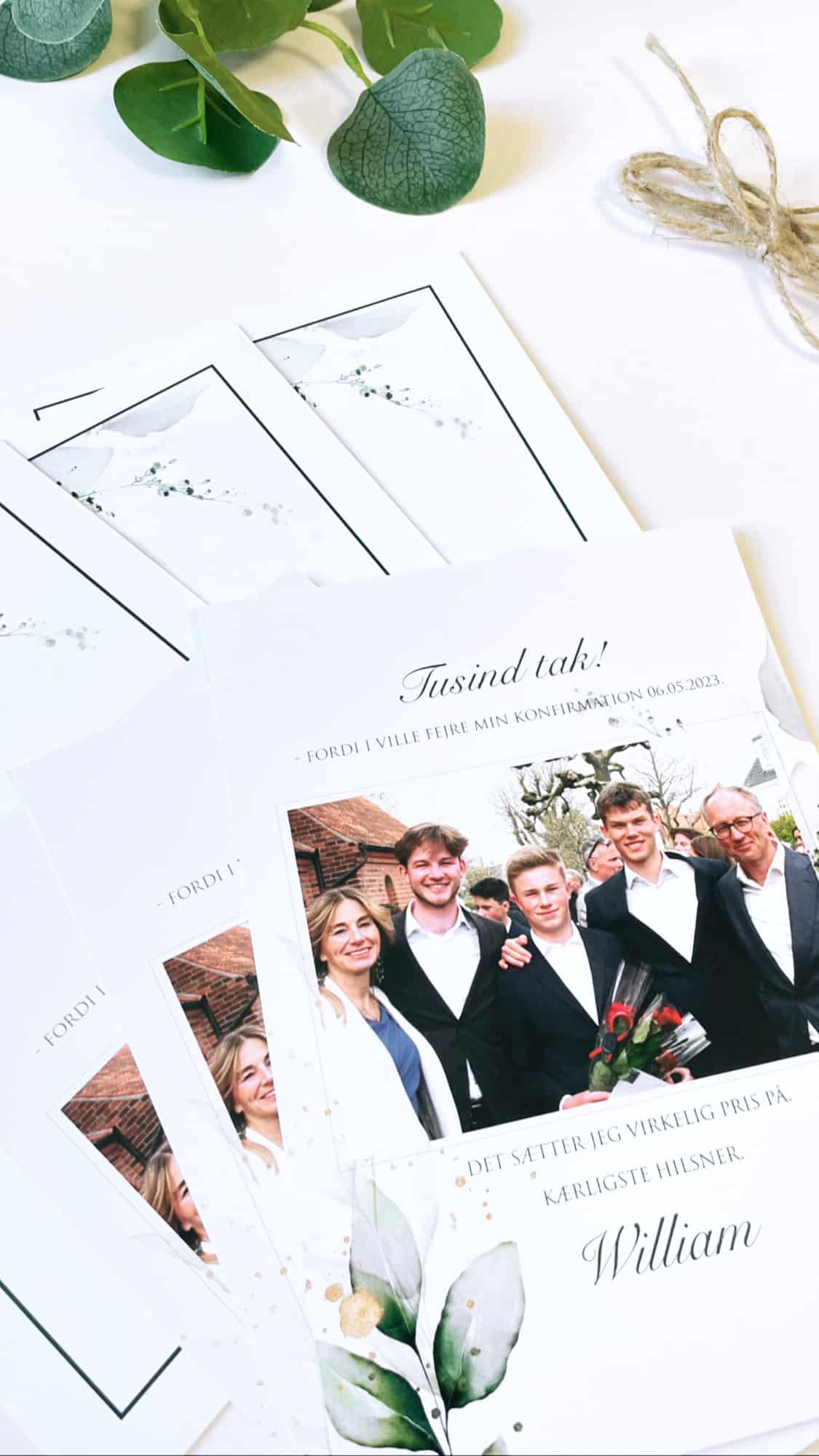 Konfirmation Takkekort