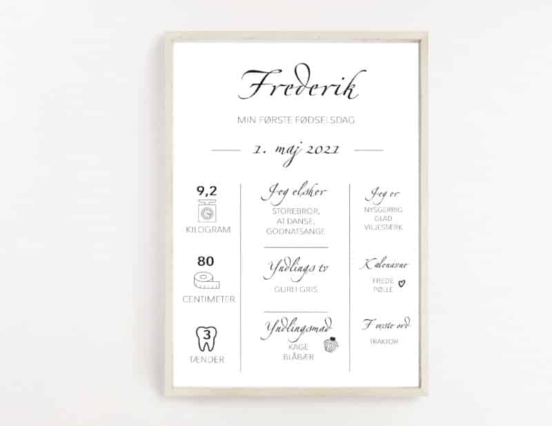 Frederik - Chalkboard A3 (mockup)