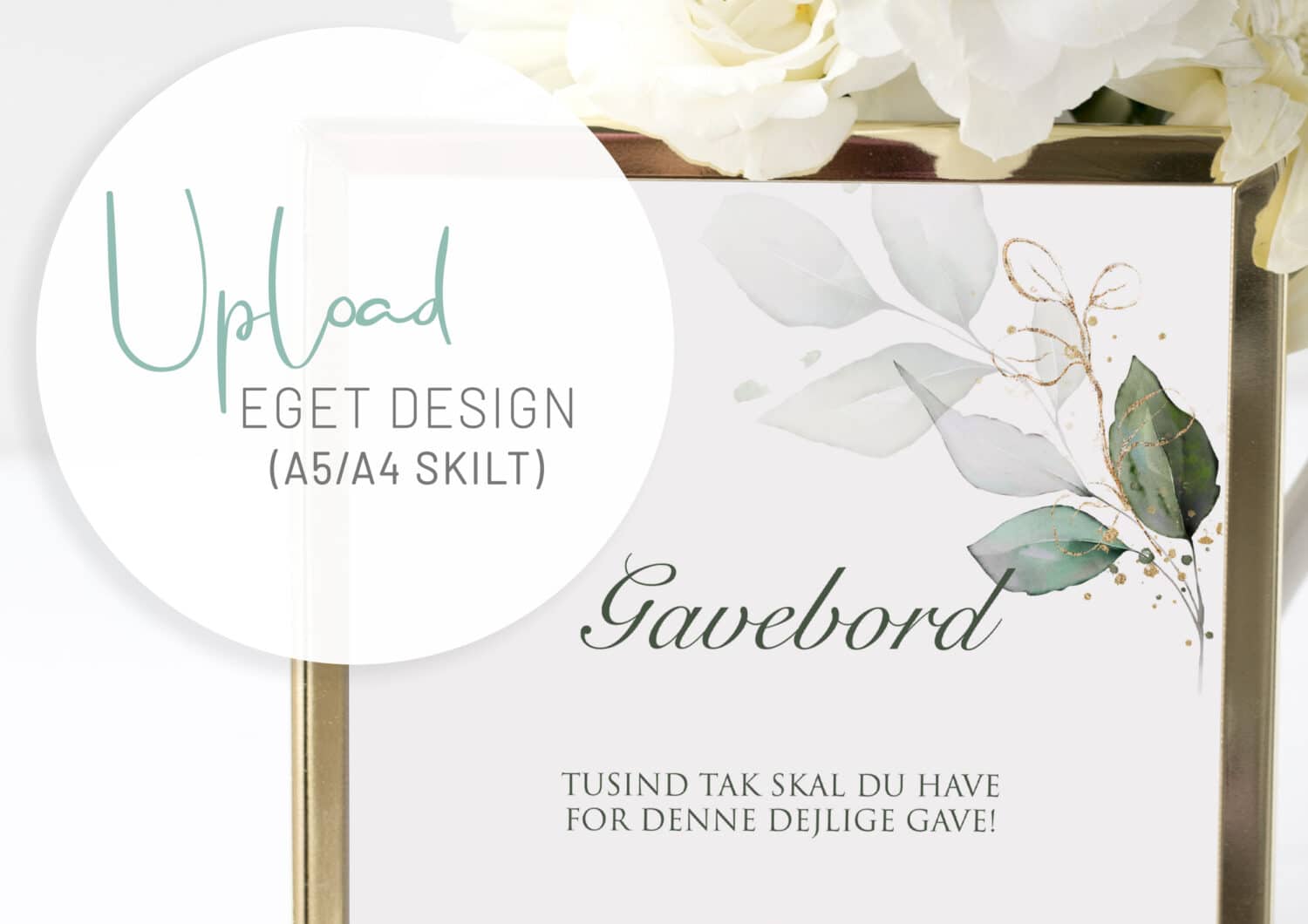 Mockup til eget design A5A4 skilt