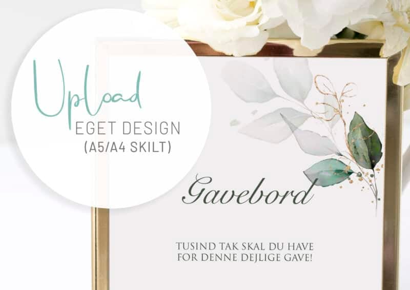 Mockup til eget design A5A4 skilt