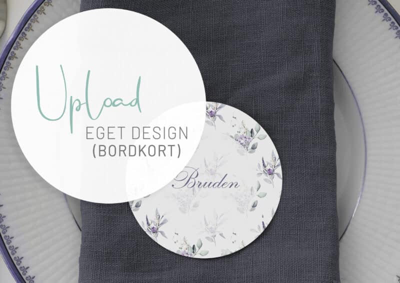 Mockup til eget design BORDKORT RUNDE