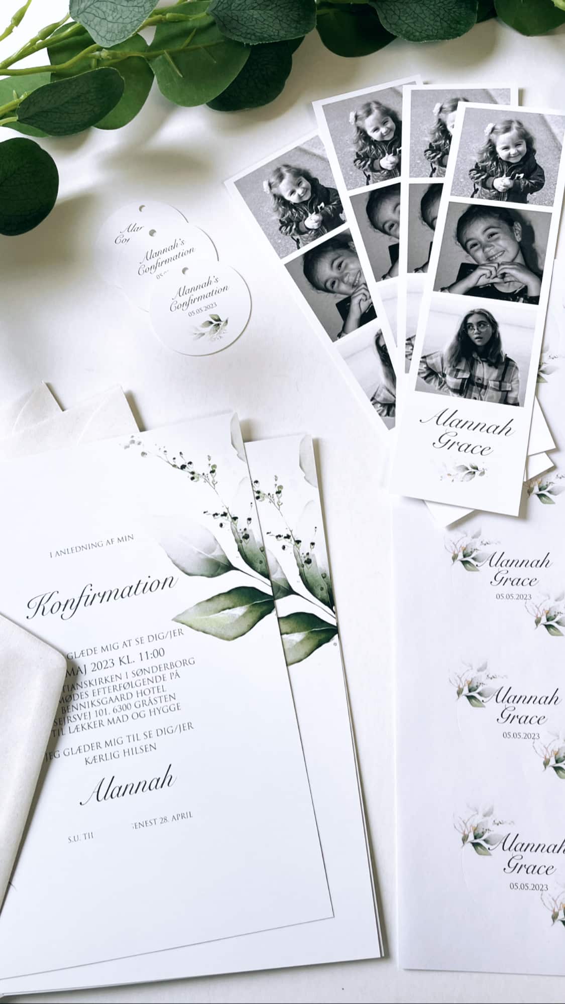 Konfirmations invitation ideer