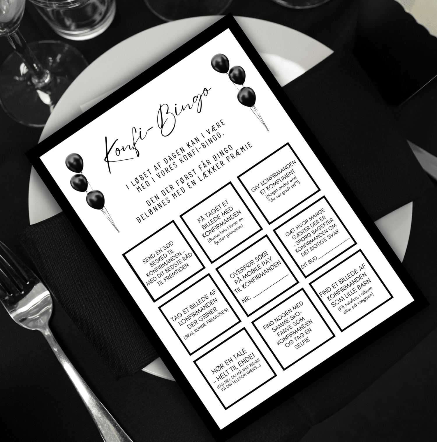 Konfirmations bingo