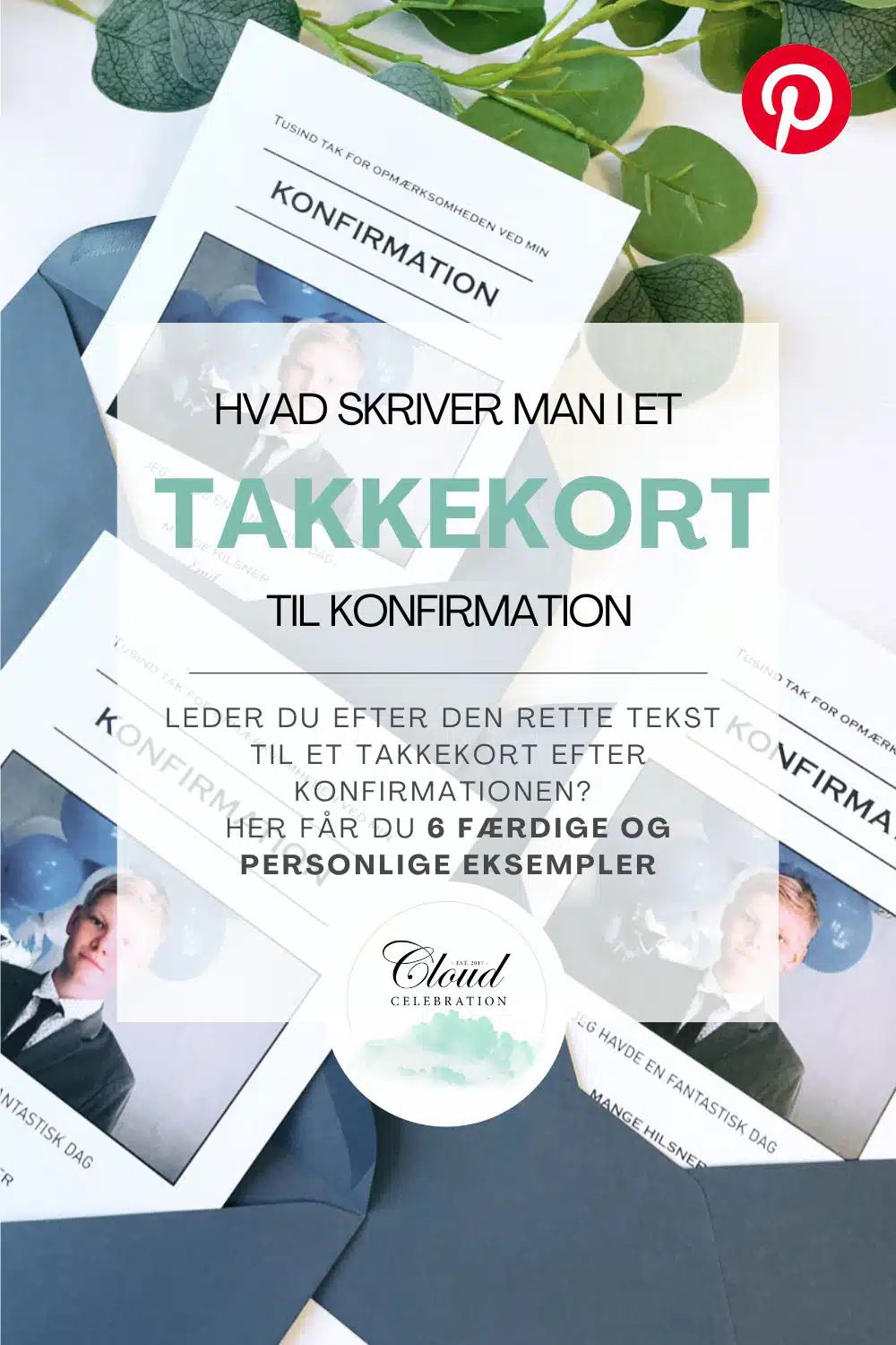 Takkekort til konfirmation