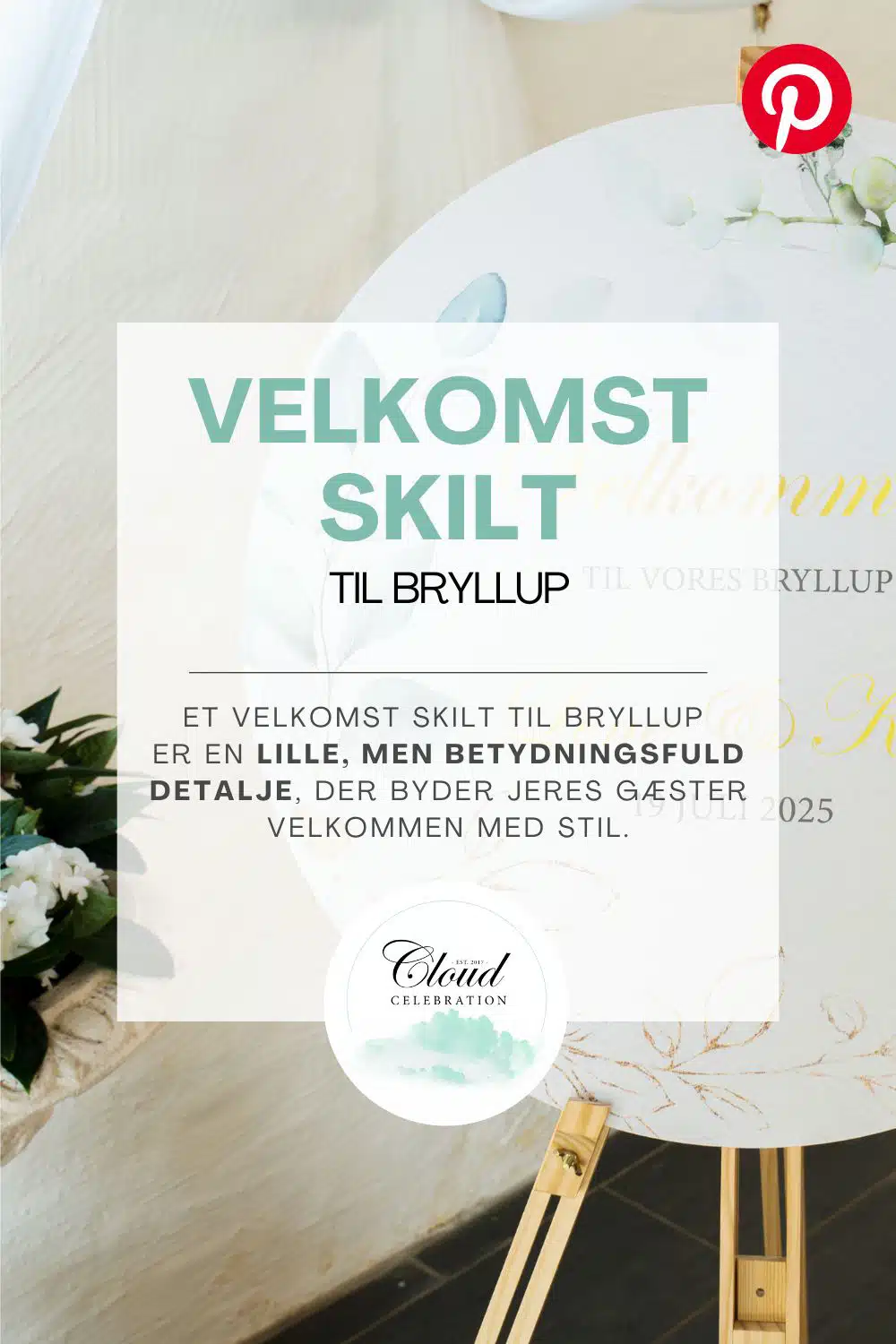 Velkomstskilt bryllup