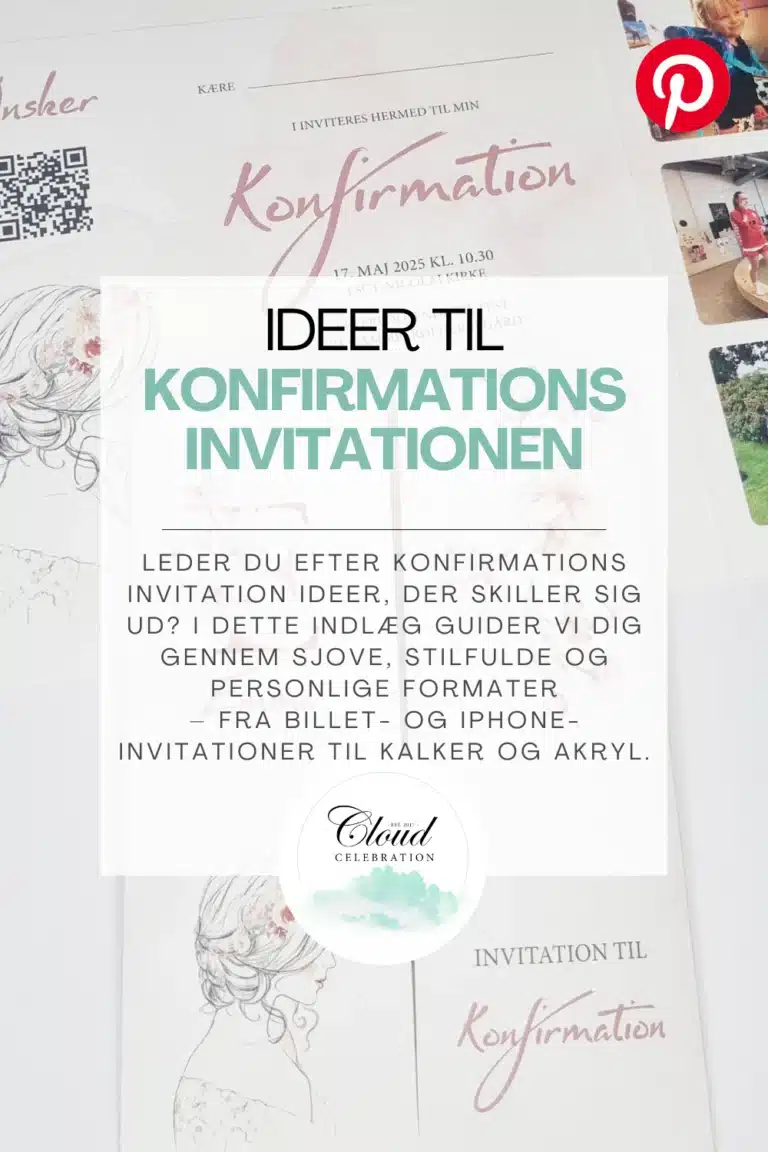 ideer til konfirmationsinvitationen